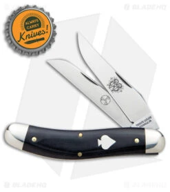 GEC #88 Tidioute Bayou Trapper Knife Black Linen Micarta Ace (3" Satin) -Knife Discount Store GEC 88 Tidioute Cutlery Ace Pocket Black Linen Micarta 888222 BHQ 142819 jr bottlecap