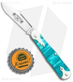 GEC # 06 Northfield UN-X-LD Templar Pocket Knife 2.75" Caribbean Acrylic -Knife Discount Store GEC Northfield UN X LD Templar Caribbean Acrylic 061119 BHQ 95297 jr bottlecap