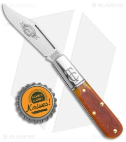 GEC #14 Tidioute Barlow Knife Goldenrod Sawcut Bone (2.35" Satin) 141122 -Knife Discount Store GEC Tidioute 14 Barlow Goldenrod Sawcut Bone Satin BHQ 145160 jr bottlecap