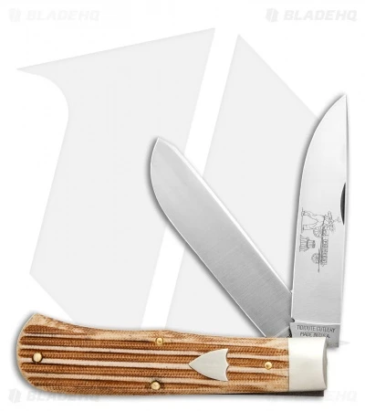 GEC Tidioute Cutlery #23 Pioneer Trapper Pocket Knife 4.5" Woodland Micarta 3 GEC Tidioute Cutlery #23 Pioneer Trapper Pocket Knife 4.5" Woodland Micarta