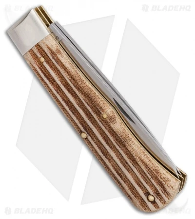 GEC Tidioute Cutlery #23 Pioneer Trapper Pocket Knife 4.5" Woodland Micarta 5 GEC Tidioute Cutlery #23 Pioneer Trapper Pocket Knife 4.5" Woodland Micarta - Image 3