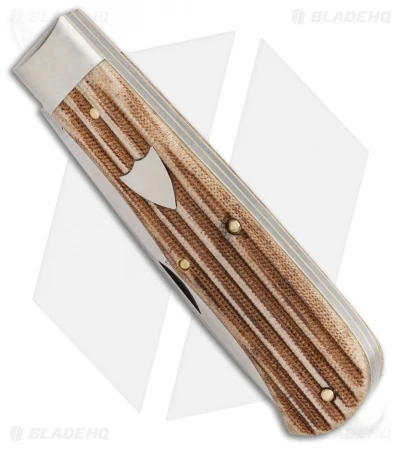 GEC Tidioute Cutlery #23 Pioneer Trapper Pocket Knife 4.5" Woodland Micarta 4 GEC Tidioute Cutlery #23 Pioneer Trapper Pocket Knife 4.5" Woodland Micarta - Image 2