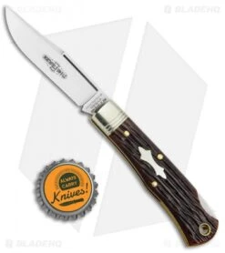 GEC Tidioute Cutlery #83 Tascosa Lockback Knife - Dark Brewed Jigged Bone -Knife Discount Store GEC Tidioute Cutlery 83 Tascosa LB Dark Brewed Jigged Bone Satin BHQ 134001 jr bottlecap
