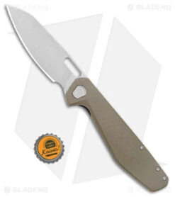 Gerber Slimsada Frame Lock Knife Olive Micarta (3.45" Stonewash) 9 Gerber Slimsada Frame Lock Knife Olive Micarta (3.45" Stonewash) -Knife Discount Store Gerber Slimsada Frame Lock Folding Knife Olive Micarta Stonewash BHQ 176978 KC bottlecap 2