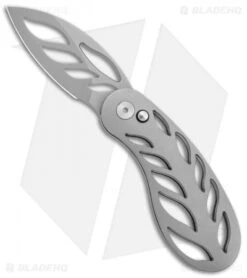 Grainger Mckoy's Hand-Cut Knife Automatic Titanium (3.5" Bead Blast)