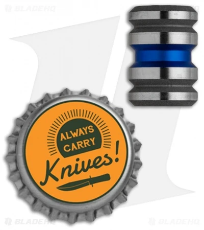 Grumpy's EDC Titanium Tank Bead - Thin Blue Line 4 Grumpy's EDC Titanium Tank Bead - Thin Blue Line - Image 2