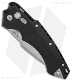 Hogue Knives EX-A05 Spear Point Automatic Knife Black (4" Stonewash) 34510 -Knife Discount Store Hogue Auto Black Spear Point plain BHQ 80665 er spine