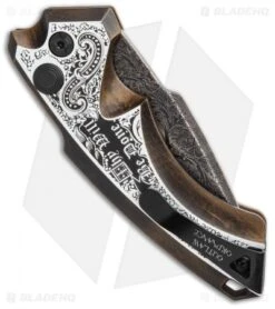 Hogue Knives/Outlaw Ordnance/Manspot X5 Automatic Knife (4" Bronze) Exclusive -Knife Discount Store Hogue Knives X5 Spear Point Automatic Knife 3.25in Bronze Manspot Exclusive 34591 EXLBHQ BHQ 107276 LS Side