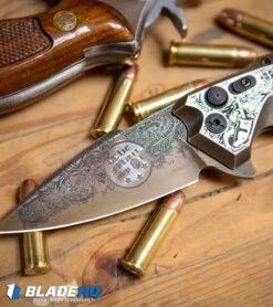 Hogue Knives/Outlaw Ordnance/Manspot X5 Automatic Knife (4" Bronze) Exclusive -Knife Discount Store Hogue Knives X5 Spear Point Flipper Knife Bronze Manspot Exclusive BHQ 105684 kp 38 special web