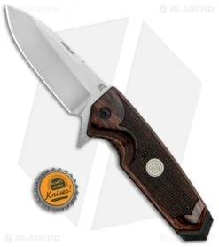 Hogue Sig Sauer EX-02 Spear Point Flipper Knife Reinforced Walnut (3.75" SPB) -Knife Discount Store Hogue Sig Sauer EX 02 SP Reinforced Walnut SPB 36214 BHQ 88736 jr bottlecap