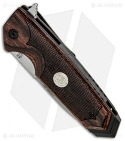 Hogue Sig Sauer EX-02 Spear Point Flipper Knife Reinforced Walnut (3.75" SPB) -Knife Discount Store Hogue Sig Sauer EX 02 SP Reinforced Walnut SPB 36214 BHQ 88736 jr spine