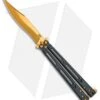 Hom Design Basilisk Elite Balisong Butterfly Knife PVD Ti (4.6" Gold) -Knife Discount Store Hom Design Basilisk Elite PVD Ti Gold BHQ 78193 er