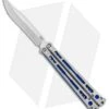 Hom Design Chimera Plus Balisong Knife Satin Ti/Blue G-10 (4.75 Two-Tone) -Knife Discount Store Hom Designs Chimera Plus Butterfly Knife Ti Blue G 10 TT BHQ 100561 jr