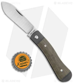 Jack Wolf Knives K9 Jack Slip Joint Pocket Knife OD Green Micarta (2.9" Satin) -Knife Discount Store Jack Wolf Knives K9 Jack SJ Pocket Knife OD Green Micarta Satin BHQ 141934 jr bottlecap