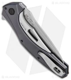 Kershaw Bareknuckle Sub Frame Lock Knife Gray Al (3.5" Stonewash) 7777 8 Kershaw Bareknuckle Sub Frame Lock Knife Gray Al (3.5" Stonewash) 7777 -Knife Discount Store Kershaw Bareknuckle Sub FL Gray Aluminum SW 7777 BHQ 80586 jr side 2