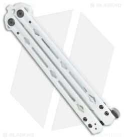 Kershaw Stormtrooper White Lucha Balisong Butterfly Knife (4.5" White) Blade HQ -Knife Discount Store Kershaw Blade HQ Exclusive White Lucha Balisong Butterfly Knife White BHQ 179251 kc side 2