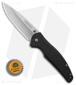 Kershaw Bowser Liner Lock Knife Black Nylon (3.25" Satin) 9 Kershaw Bowser Liner Lock Knife Black Nylon (3.25" Satin) -Knife Discount Store Kershaw Bowser LLK Black Nylon 3in Satin BHQ 107942 td size