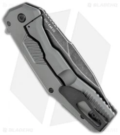 Kershaw Cannonball Assisted Opening Knife Gray PVD Steel (3.5" BlackWash) -Knife Discount Store Kershaw Cannonball Assisted Opening Gray PVD Steel Blackwash 2061 BHQ 120526 jr side 2
