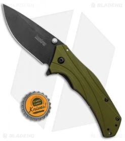 Kershaw Knockout Assisted Opening Knife Olive (3.25" Black) 1870OLBLK -Knife Discount Store Kershaw Knockout Assited Olive Black 1870OLBLK BHQ 21525 jr bottlecap