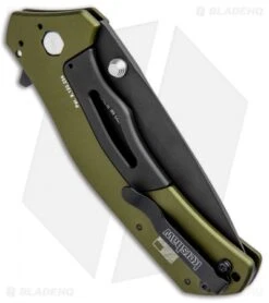 Kershaw Knockout Assisted Opening Knife Olive (3.25" Black) 1870OLBLK -Knife Discount Store Kershaw Knockout Assited Olive Black 1870OLBLK BHQ 21525 jr side