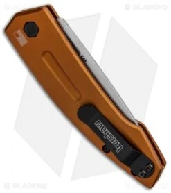 Kershaw Launch 2 Automatic Knife Bronze Aluminum (3.4" Stonewash) 7200EBSW -Knife Discount Store Kershaw Launch 2 Auto Bronze Alum SW KER7200EBSW BHQ 90333 jr side