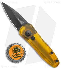 Kershaw BHQ Exclusive Launch 4 Automatic Knife Ultem (1.9" Black MagnaCut) -Knife Discount Store Kershaw Launch 4 Auto ULtem Black MagnaCut Exclusive BHQ 175285 jr bottlecap