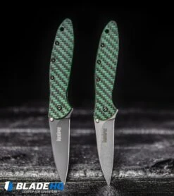 Kershaw Leek Assisted Opening Knife Glow Carbon Fiber (3" Black) 1660GLCFBLK -Knife Discount Store Kershaw Leek Assisted Opening Knife Glow Carbon Fiber Black 1660GLCFBLK BHQ 105133 kp glow web