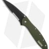 Kershaw Leek Assisted Opening Knife OD Green (3" Black Serr) 1660OLBLKST -Knife Discount Store Kershaw Leek OD Green black serr BHQ 77342 er 2