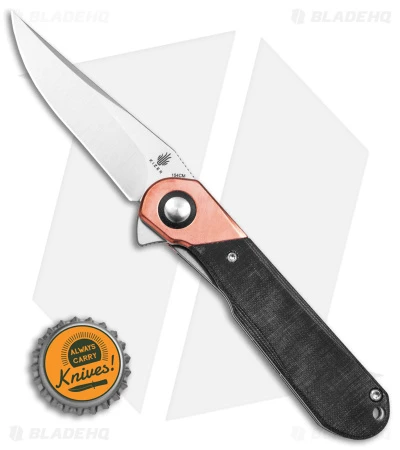 Kizer Vanguard Comet Liner Lock Knife Copper/Black Micarta (2.9" Satin) 7 Kizer Vanguard Comet Liner Lock Knife Copper/Black Micarta (2.9" Satin) - Image 5