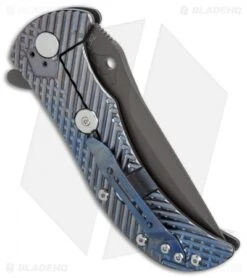 Kizer Zambi Frame Lock Knife Blue Titanium (3.625" Gray) KI4434A2 -Knife Discount Store Kizer Cutlery Zambi BHQ 55299 er side