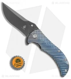 Kizer Zambi Frame Lock Knife Blue Titanium (3.625" Gray) KI4434A2 -Knife Discount Store Kizer Cutlery Zambi BHQ 55299 er size