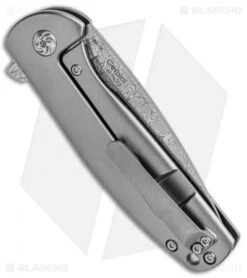 Kizer Laconico Gemini Frame Lock Knife (2.9" Odin Heim Damasteel) Ki2471D1 -Knife Discount Store Kizer Laconico Gemini Odin Heim Damasteel Ki2471D1 BHQ 86608 jr side