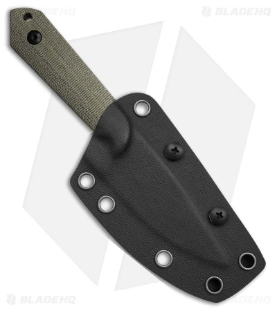 Kizer Maverick Customs Harpoon Fixed Blade Knife Green Micarta (3.75" Black) 10V 5 Kizer Maverick Customs Harpoon Fixed Blade Knife Green Micarta (3.75" Black) 10V - Image 3