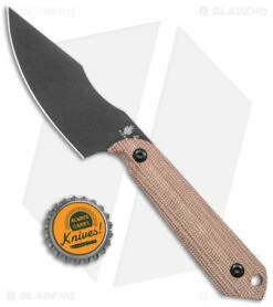 Kizer Maverick Customs Harpoon Mini 10V Fixed Blade Knife Micarta (3" Black) -Knife Discount Store Kizer Maverick Customs Harpoon Mini Fixed Blade Natural Micarta Black BHQ 117261 jr bottlecap