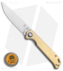 Kizer Vanguard Brass Begleiter Liner Lock Knife (3.5" Stonewash) -Knife Discount Store Kizer Vanguard Brass Begleiter Liner Lock Knife 3.5 Stonewash BHQ 113210 LS Bottlecap