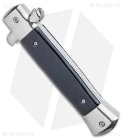 9" Mago Stiletto OTF Automatic Knife Black Marble Acrylic (3.75" Polished) Bayo 8 9" Mago Stiletto OTF Automatic Knife Black Marble Acrylic (3.75" Polished) Bayo -Knife Discount Store Mago 9in Black Marble Acrylic Stiletto OTF Auto Bayo Polished Plain GX 38925 jr side