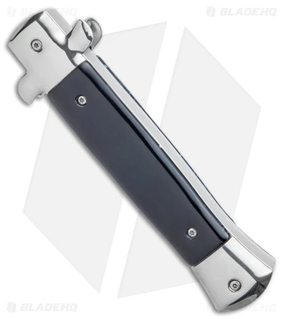 9" Mago Stiletto OTF Automatic Knife Black Marble Acrylic (3.75" Polished) Bayo 5 9" Mago Stiletto OTF Automatic Knife Black Marble Acrylic (3.75" Polished) Bayo - Image 3