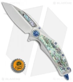 Marfione Custom Super Matrix-R Knife Titanium/Abalone (3.75" Mirror) -Knife Discount Store Marfione Custom Super Matrix R ti abalone mirror BHQ 27860 er size