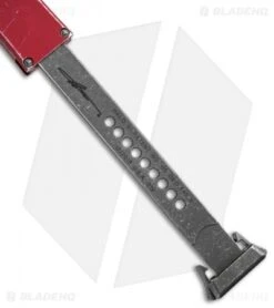 Microtech Halo VI Hellhound OTF Knife Red Distressed (4.4" Apocalyptic) -Knife Discount Store Microtech Halo VI Hellhound OTF Red Distressed Apocalyptic 519 10DRD BHQ 93007 jr pull