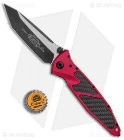 Microtech Socom Elite Tanto Manual Knife Red/CF (4" Two Tone) 161-1RDCFI -Knife Discount Store Microtech Socom Elite Tanto Red CF TT 161 1RDCFI BHQ 101584 jr bottlecap