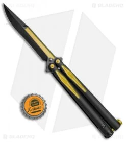 Microtech Tachyon III Balisong Butterfly Knife BM (4.5" Black/Yellow) 173-1BM -Knife Discount Store Microtech Tachyon III Balisong Butterfly BM Black Yellow 173 1BM BHQ 71983 jr bottlecap