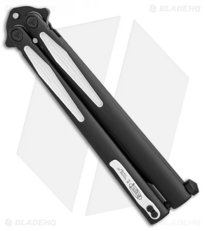 Microtech Tachyon III Balisong Butterfly Knife Venom (4.5" Black/White) 173-1VM 5 Microtech Tachyon III Balisong Butterfly Knife Venom (4.5" Black/White) 173-1VM - Image 3