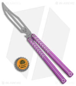 Nabalis + Will Hirsch The Vulp Butterfly Balisong Trainer Purple Al (4.4" BB) -Knife Discount Store Nabalis Vulp Butterfly Balisong Trainer Purple BHQ 156946 jr bottlecap