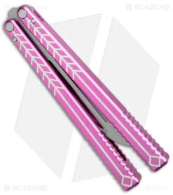 Nabalis + Will Hirsch The Vulp Butterfly Balisong Trainer Pink Al (4.4" BB) -Knife Discount Store Nabalis Will Hirsch The Vulp Butterfly Balisong Trainer Pink BB BHQ 175002 jr side