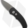 Pro-Tech Runt J4 Limited Automatic Knife Black W/ MOP Button (1.94" Gray DLC) -Knife Discount Store Protech Runt J4 black MOP button gray dlc BHQ 74277 er