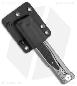 Reate Knives Reate EXO Gravity Drop Point Knife Titanium/Black G-10 (3.75" Two Tone PVD) -Knife Discount Store Reate EXO Gravity DP Ti Black G 10 PVD BHQ 142280 jr sheath