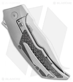 Reate Knives Bharucha T3000 Carbon Fiber Bead Blast (3" Satin) -Knife Discount Store Reate Knives Bharucha T3000 Carbon Fiber Bead Blast 3in Satin BHQ 115090 LS Side