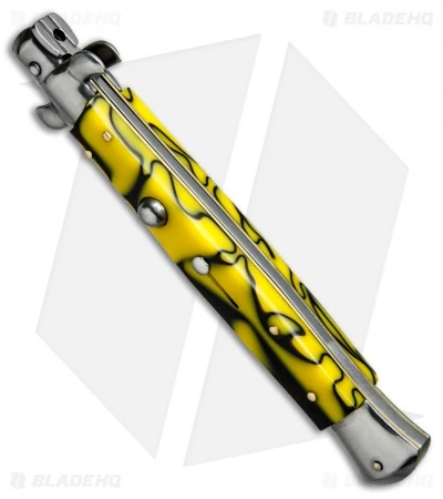 SKM AB 11" Italian Stiletto Automatic Knife Killer Bee (5" Satin Bayonet) 4 SKM AB 11" Italian Stiletto Automatic Knife Killer Bee (5" Satin Bayonet) - Image 2