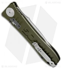 SOG Knives Spec Elite II Large Automatic Knife OD Green (4" Satin) SE-61OD -Knife Discount Store SOG Spec Elite II Large OD Green Satin SE 61OD BHQ 70989 jr side
