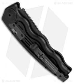 SOG Knives Mini SOG TAC Automatic Knife (3" Black) ST-11 -Knife Discount Store SOG TAC Clip Point Mini Black ST 11 BHQ 3162 jr side